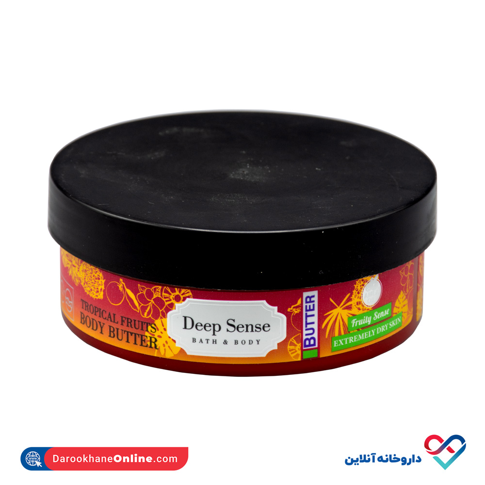 deep-sense-tropical-fruits-body-butter-extremely-dry-skin-1.jpg کرم بدن حاوی کره میوه های استوایی دیپ سنس 200 میل - Image 1